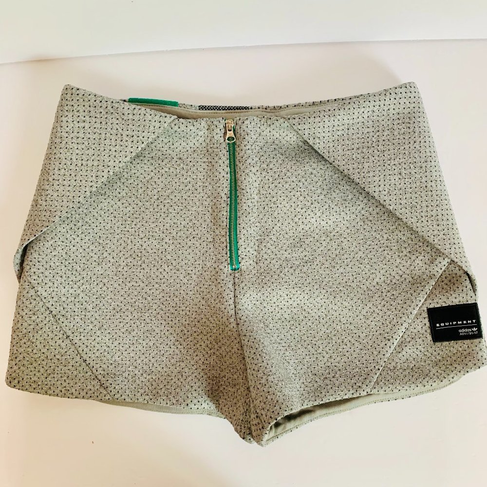 ADIDAS EQUIPMENT GRAY PERFORATED SHORTS